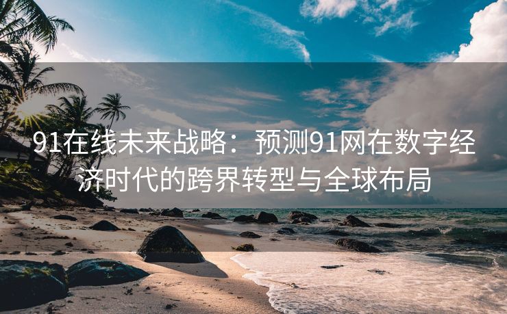 91在线未来战略：预测91网在数字经济时代的跨界转型与全球布局
