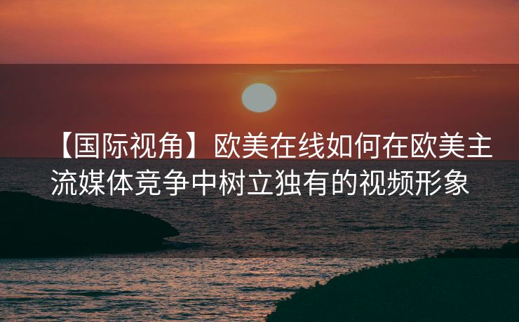 【国际视角】欧美在线如何在欧美主流媒体竞争中树立独有的视频形象