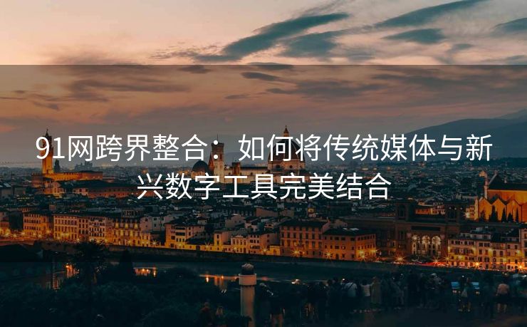 91网跨界整合：如何将传统媒体与新兴数字工具完美结合