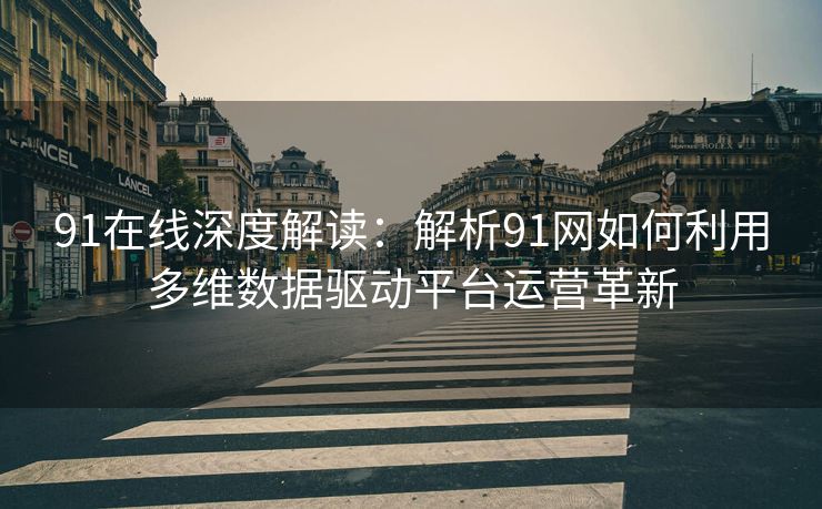 91在线深度解读：解析91网如何利用多维数据驱动平台运营革新
